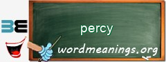 WordMeaning blackboard for percy